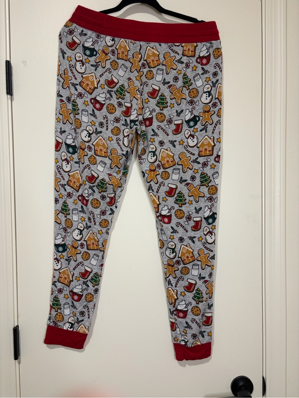 Little Sleepies Wonen Holiday Cookie & Snowman Pajama Pants - Red Trim